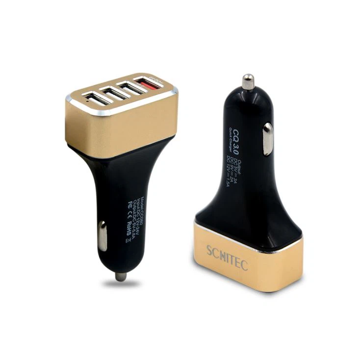 Qc 3.0 شاحن سيارة 4 منافذ USB