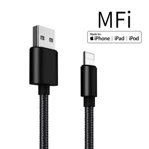 كابل بيانات C89 معتمد من MFI لشاحن آيفون بطول 3 أقدام