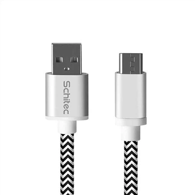 كابل شحن وبيانات USB صغير من النايلون المعدني عالي الجودة